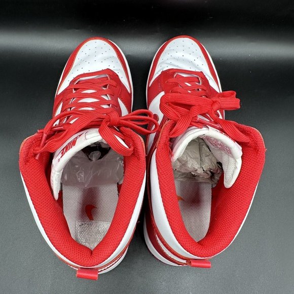 Size 11 - Nike Dunk High University Red White Men\'s Sneakers DD1399-106 Retro main image 9